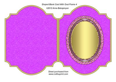 Shaped Blank Card with Oval Frame 4