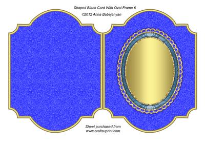 Shaped Blank Card with Oval Frame 6