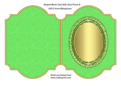 Shaped Blank Card with Oval Frame 9