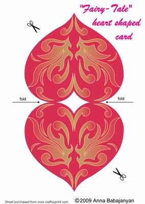 Fairy-tale Heart Shaped Card