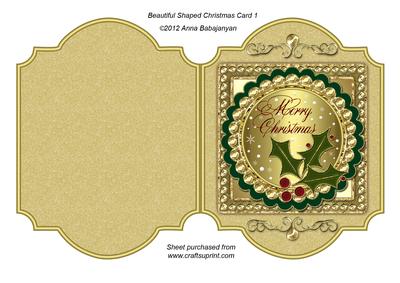 Beautiful Shaped Christmas Card 1