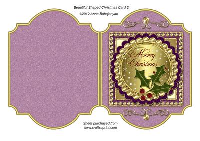 Beautiful Shaped Christmas Card 2