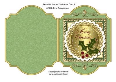 Beautiful Shaped Christmas Card 3
