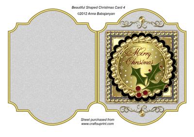 Beautiful Shaped Christmas Card 4
