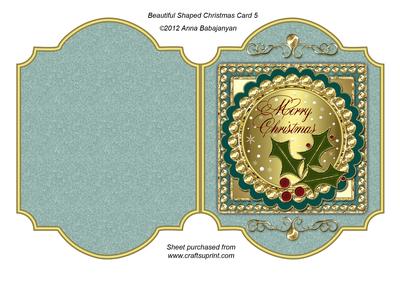 Beautiful Shaped Christmas Card 5