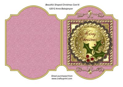 Beautiful Shaped Christmas Card 6