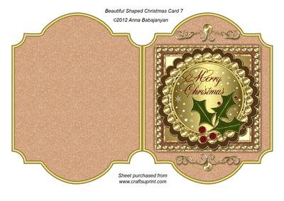 Beautiful Shaped Christmas Card 7