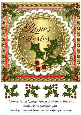 Bones Festes Large Fancy Christmas Topper 3