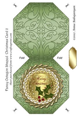 Fancy Octagon Shaped Christmas Card 2
