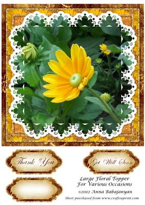 Large Floral Topper for Various Occasions
