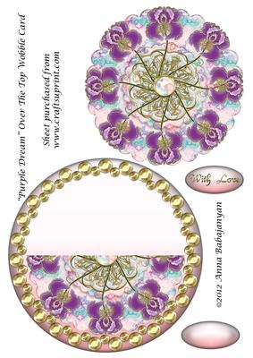 Purple Dream Over the Top Wobble Card