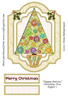 Happy Buttons Christmas Tree Topper 1