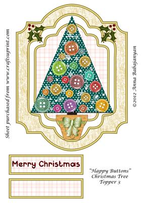 Happy Buttons Christmas Tree Topper 3