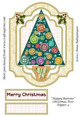 Happy Buttons Christmas Tree Topper 4