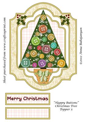 Happy Buttons Christmas Tree Topper 5
