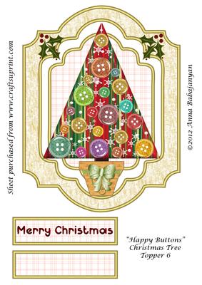 Happy Buttons Christmas Tree Topper 6