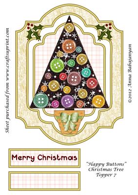 Happy Buttons Christmas Tree Topper 7