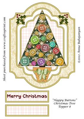 Happy Buttons Christmas Tree Topper 8