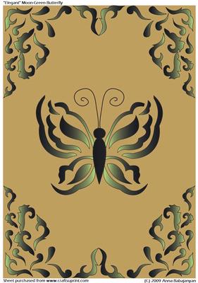 'elegant" Moon-green Butterfly