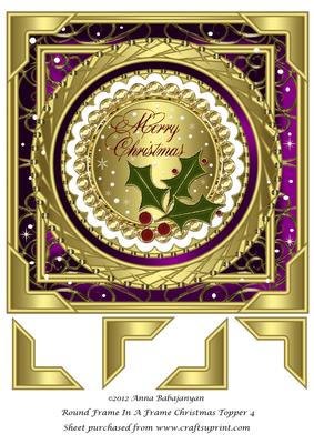 Round Frame in a Frame Christmas Topper 4