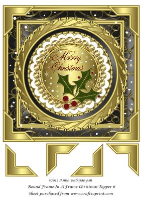 Round Frame in a Frame Christmas Topper 6