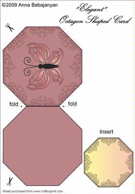 Elegant Octagon Shaped Card