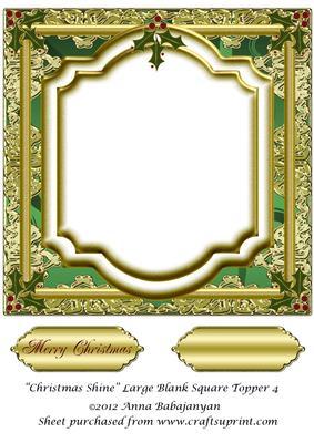 Christmas Shine Large Blank Square Topper 4