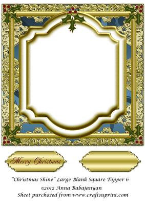 Christmas Shine Large Blank Square Topper 6