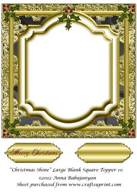 Christmas Shine Large Blank Square Topper 10