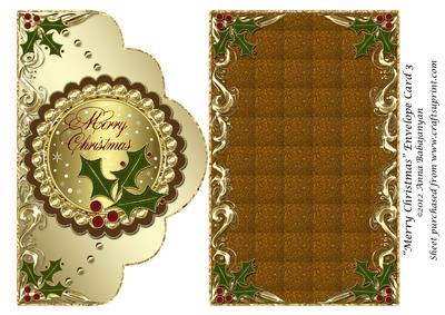 Merry Christmas Envelope Card 3