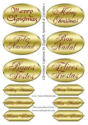 Christmas Captions in English, Spanish & Catalan 1