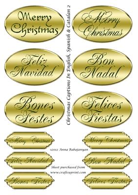 Christmas Captions in English, Spanish & Catalan 2