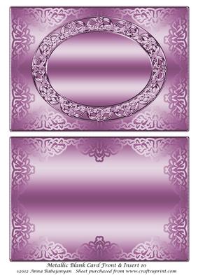 Metallic Blank Card Front & Insert 10