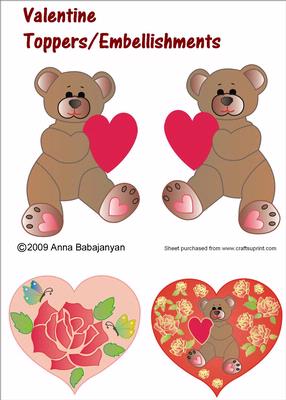 Valentine Toppers/embellishments