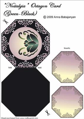 Nostalgia Octagon Card ( Green-black)