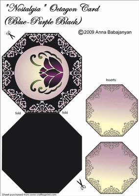Nostalgia Octagon Card ( Blue-purple Black)