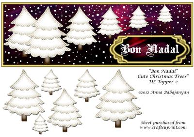 Bon Nadal Cute Christmas Trees Dl Topper 2