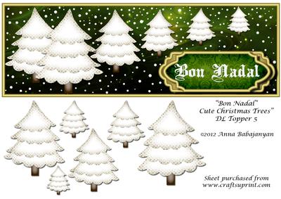 Bon Nadal Cute Christmas Trees Dl Topper 5