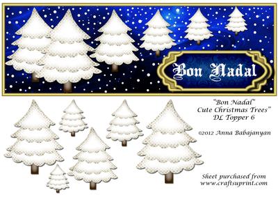 Bon Nadal Cute Christmas Trees Dl Topper 6