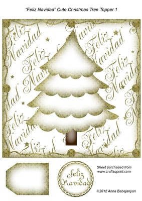 Feliz Navidad Cute Christmas Tree Topper 1