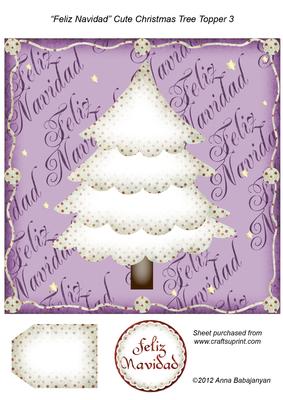Feliz Navidad Cute Christmas Tree Topper 3
