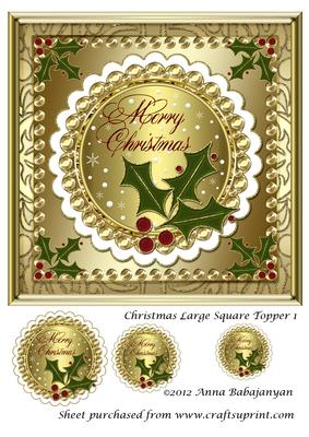 Christmas Large Square Topper 1