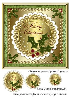 Christmas Large Square Topper 2