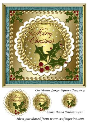 Christmas Large Square Topper 5