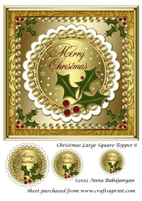 Christmas Large Square Topper 6
