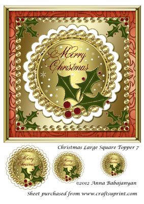 Christmas Large Square Topper 7