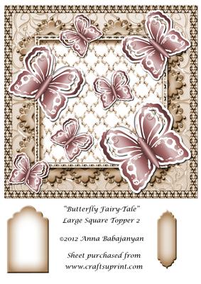 Butterfly Fairy-tale Large Square Topper 2
