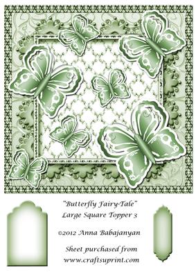 Butterfly Fairy-tale Large Square Topper 3