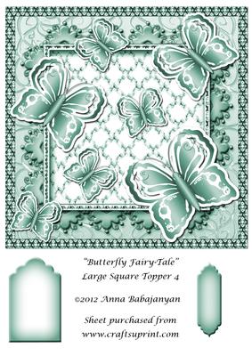 Butterfly Fairy-tale Large Square Topper 4