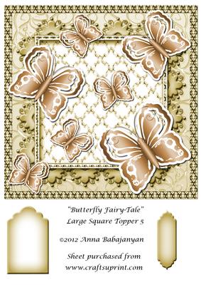 Butterfly Fairy-tale Large Square Topper 5